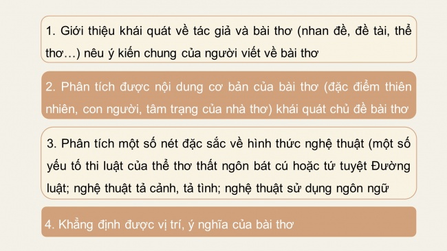 Soạn giáo án điện tử Ngữ văn 8 KNTT Bài 2 Viết: Viết bài văn phân tích một tác phẩm văn học (bài thơ thất ngôn bát cú hoặc tứ tuyệt Đường luật)