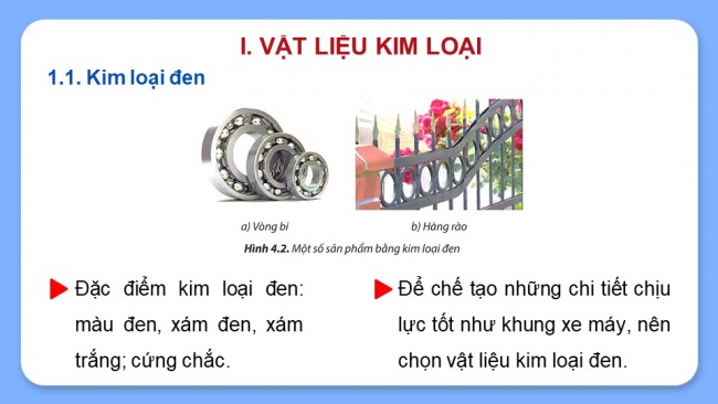 Soạn giáo án điện tử Công nghệ 8 CTST Bài 4: Vật liệu cơ khí