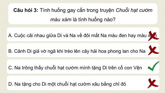 Soạn giáo án điện tử Ngữ văn 8 CD Bài 1 Tự đánh giá: Chuỗi hạt cườm màu xám