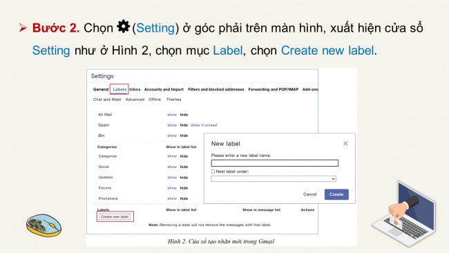 Soạn giáo án điện tử Tin học ứng dụng 11 Cánh diều Chủ đề C Bài 4: Thực hành một số tính năng hữu ích của dịch vụ thư điện tử