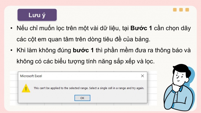 Soạn giáo án điện tử Tin học 8 CD Chủ đề E1 Bài 1: Lọc dữ liệu