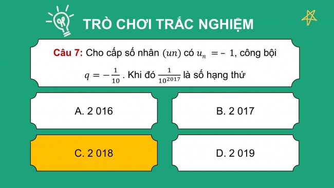 Soạn giáo án điện tử toán 11 Cánh diều: Bài tập cuối chương 2