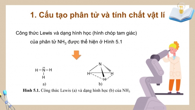 Soạn giáo án điện tử hóa học 11 Cánh diều  Bài 5: Một số hợp chất quan trọng của nitrogen (P1)