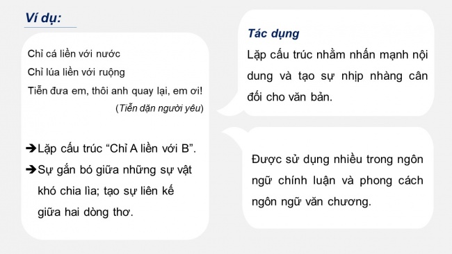 Soạn giáo án điện tử ngữ văn 11 Cánh diều  Bài 1 TH tiếng Việt: Biện pháp lặp cấu trúc