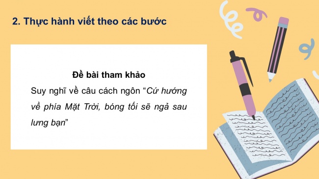 Soạn giáo án điện tử ngữ văn 11 Cánh diều  Bài 1 Viết: Viết bài nghị luận xã hội về một tư tưởng, đạo lí