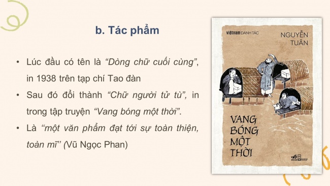 Soạn giáo án điện tử ngữ văn 11 Cánh diều Bài 3 Đọc 2: Chữ người tử tù