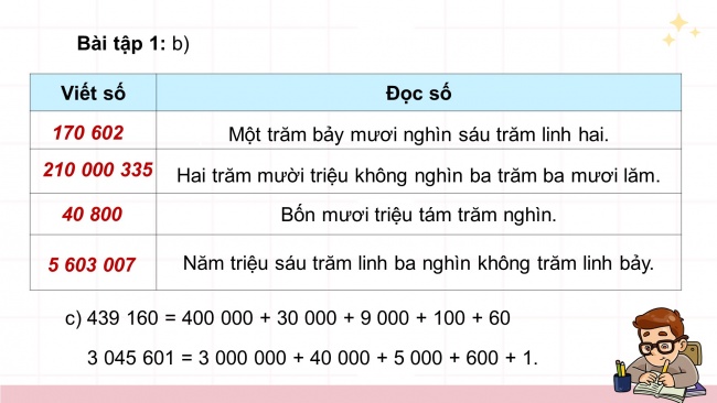 Soạn giáo án điện tử toán 4 CTST Bài 38: Ôn tập học kì 1