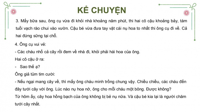 Soạn giáo án điện tử Tiếng Việt 4 CD Bài 7 Nói và nghe 1: Kể chuyện: Cây hoa hồng bạch