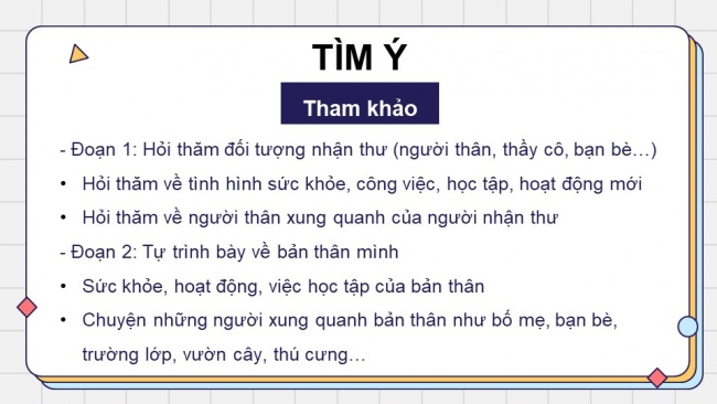 Soạn giáo án điện tử Tiếng Việt 4 CD Bài 9 Viết 3: Luyện tập viết thư thăm hỏi; Nói và nghe 2: Trao đổi: Em đọc sách báo