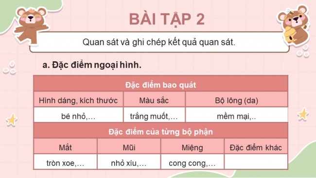 Soạn giáo án điện tử tiếng việt 4 KNTT Bài 26: Viết Quan sát con vật