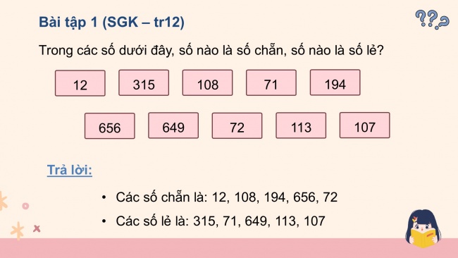 Soạn giáo án điện tử toán 4 KNTT bài 3: Số chẵn, số lẻ