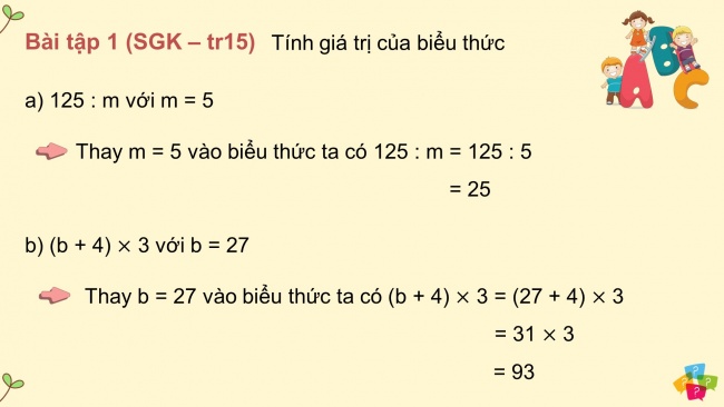 Soạn giáo án điện tử toán 4 KNTT bài 4:Biểu thức chứa chữ