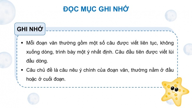 Soạn giáo án điện tử tiếng việt 4 KNTT Bài 1 Viết: Tìm hiểu đoạn văn và câu chủ đề