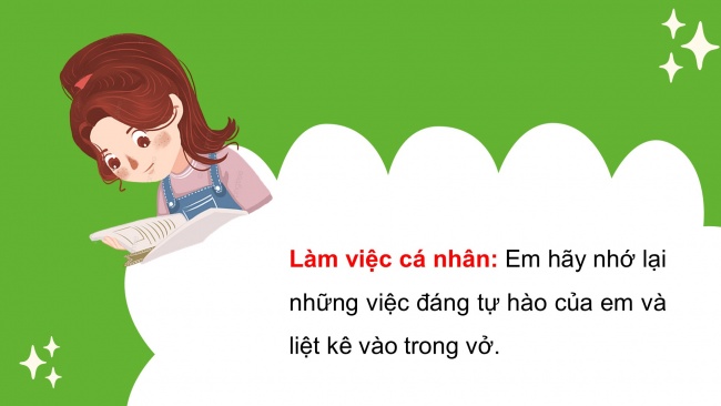 Soạn giáo án điện tử hoạt động trải nghiệm 4 KNTT Tuần 2 HĐGDTCĐ: Những việc làm đáng tự hào của bản thân