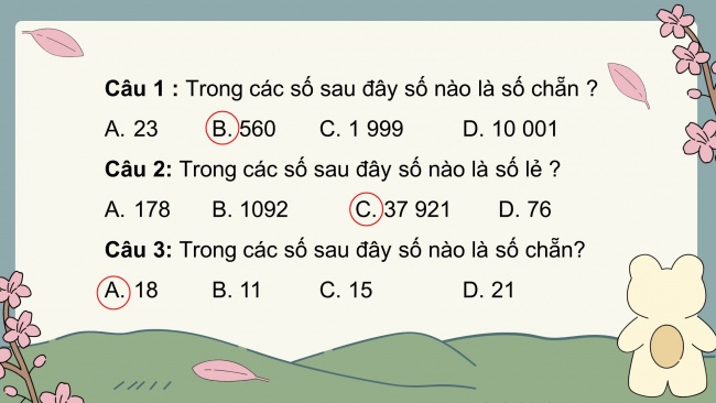 Soạn giáo án điện tử toán 4 CTST Bài 4: Số chẵn, số lẻ