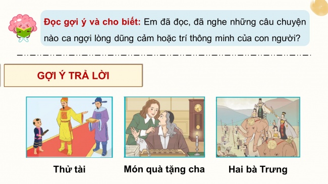 Soạn giáo án điện tử tiếng việt 4 CTST CĐ 1 Bài 5 Viết: Tìm ý và viết đoạn văn cho bài văn kể chuyện