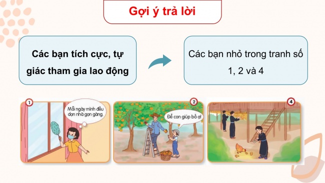 Soạn giáo án điện tử đạo đức 4 CTST bài 5: Em tích cực tham gia lao động