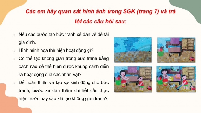 Soạn giáo án điện tử mĩ thuật 4 CTST bản 1 Bài 1: Tranh xé dán giấy màu