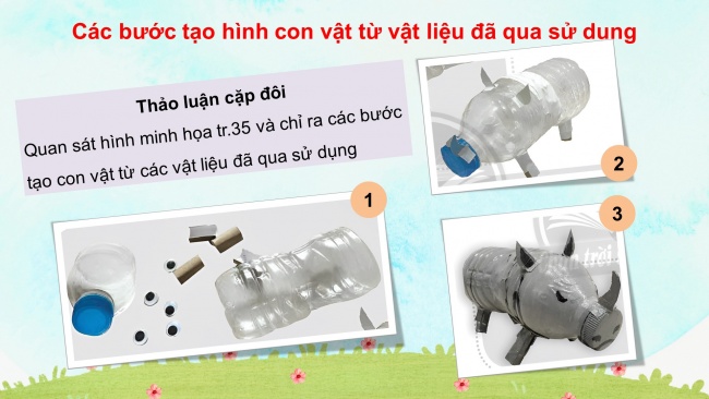 Soạn giáo án điện tử mĩ thuật 4 CTST bản 1 Bài 3: Tạo hình động vật từ vật liệu đã qua sử dụng