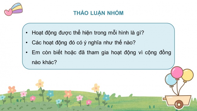 Soạn giáo án điện tử mĩ thuật 4 CTST bản 1 Bài 3: Tranh vẽ hoạt động vì cộng đồng