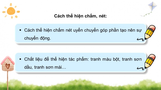 Soạn giáo án điện tử mĩ thuật 4 CTST bản 2 Bài 1: Chấm, nét và sự biến thể của nét