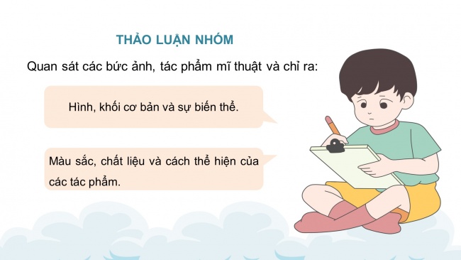 Soạn giáo án điện tử mĩ thuật 4 CTST bản 2 Bài 10: Khối và sự biến thể