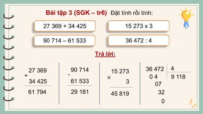 Soạn giáo án điện tử toán 4 cánh diều Bài 1: Ôn tập về số và phép tính trong phạm vi 100000