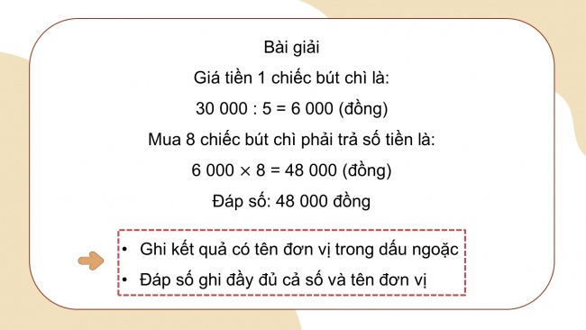 Soạn giáo án điện tử toán 4 cánh diều Bài 17: Bài toán liên quan đến rút về đơn vị