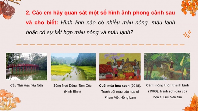 Soạn giáo án điện tử mĩ thuật 4 cánh diều Bài 2: Màu nóng, màu lạnh