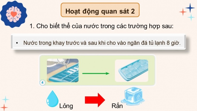 Soạn giáo án điện tử khoa học 4 cánh diều Bài 2: Sự chuyển thể của nước