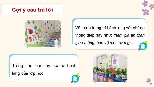 Soạn giáo án điện tử HĐTN 4 cánh diều Tuần 4: Dự án hành lang xanh - Hoạt động 3, 4