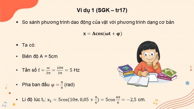 Soạn giáo án điện tử vật lí 11 KNTT Bài 4: Bài tập về dao động điều hoà