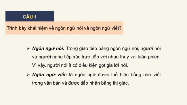 Soạn giáo án điện tử ngữ văn 11 KNTT Bài 1 TH tiếng Việt: Đặc điểm cơ bản của ngôn ngữ nói và ngôn ngữ viết