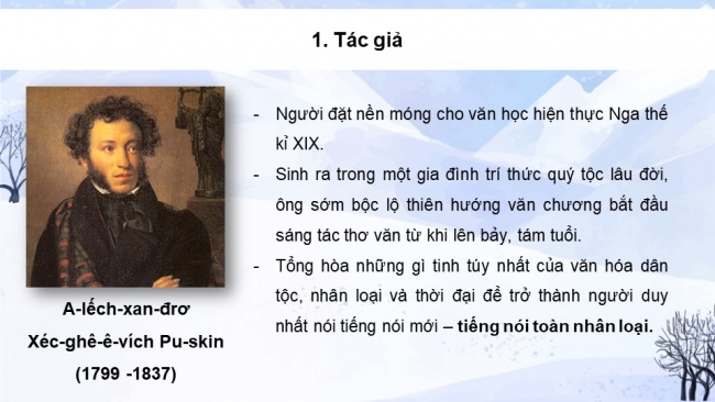 Soạn giáo án điện tử ngữ văn 11 KNTT Bài 2 Đọc 3: Con đường mùa đông