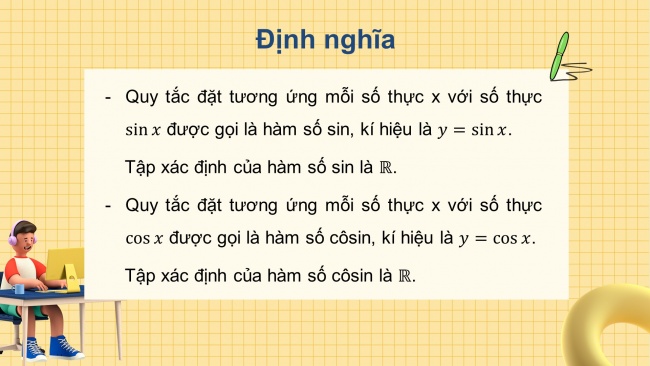 Soạn giáo án điện tử toán 11 KNTT Bài 3: Hàm số lượng giác