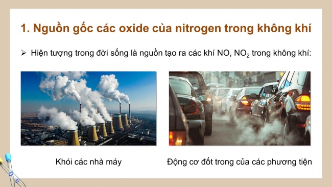 Soạn giáo án điện tử hóa học 11 CTST Bài 5: Một số hợp chất với oxygen của nitrogen