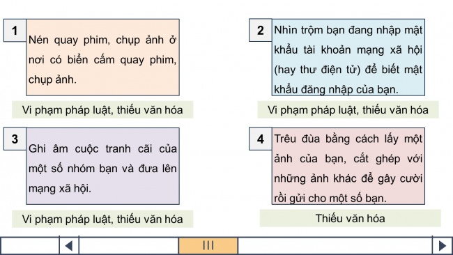 Soạn giáo án điện tử Tin học 8 CD Chủ đề D Bài: Sử dụng công nghệ kĩ thuật số có đạo đức và văn hoá