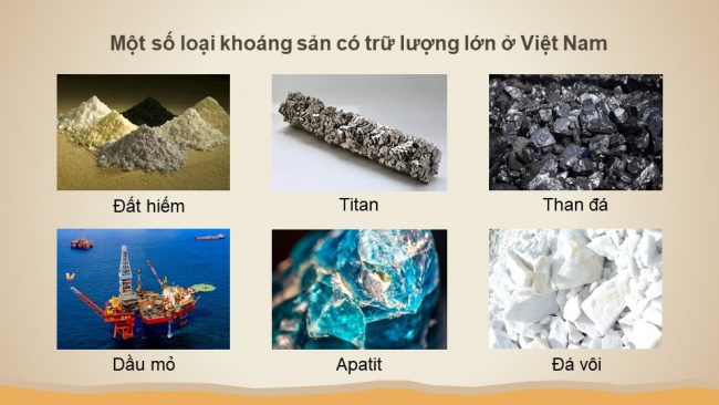 Soạn giáo án điện tử Địa lí 8 CD Bài 4: Khoáng sản Việt Nam