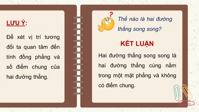 Soạn giáo án điện tử toán 11 Cánh diều Bài 2: Hai đường thẳng song song trong không gian