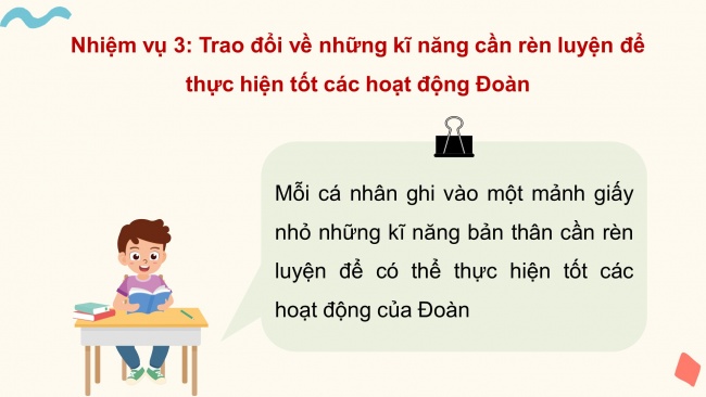 Soạn giáo án điện tử hoạt động trải nghiệm 11 Cánh diều Chủ đề 1: Xây dựng và phát triển nhà trường (P2)