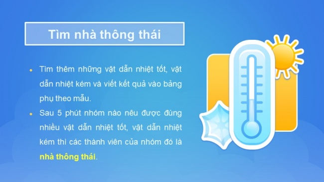 Soạn giáo án điện tử khoa học 4 KNTT Bài 13: Vật dẫn nhiệt tốt, vật dẫn nhiệt kém