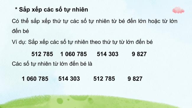 Soạn giáo án điện tử toán 4 CTST Bài 27: So sánh và xếp thứ tự các số tự nhiên