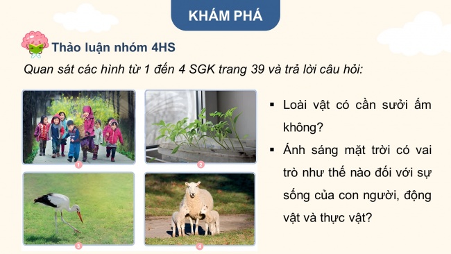 Soạn giáo án điện tử khoa học 4 CTST Bài 9: Ánh sáng với đời sống