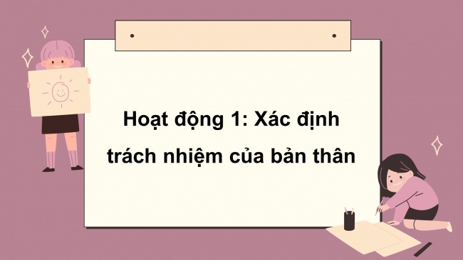 Soạn giáo án điện tử HĐTN 8 CTST (bản 2) Chủ đề 2: Thể hiện trách nhiệm của bản thân - Hoạt động 1, 2