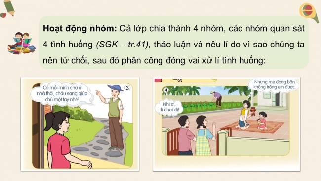 Soạn giáo án điện tử HĐTN 8 CD Chủ đề 4 - HĐGDTCĐ: Kĩ năng từ chối