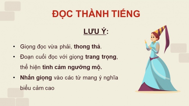 Soạn giáo án điện tử Tiếng Việt 4 CD Bài 8 Đọc 3: Ba nàng công chúa