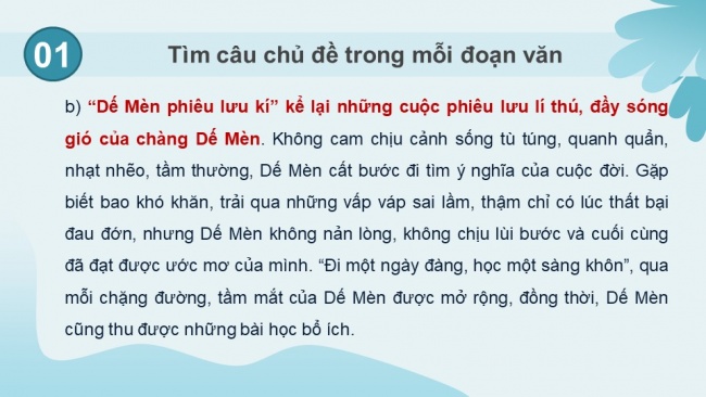 Soạn giáo án điện tử Tiếng Việt 4 CD Bài 8 Luyện từ và câu 2: Luyện tập về câu chủ đề của đoạn văn