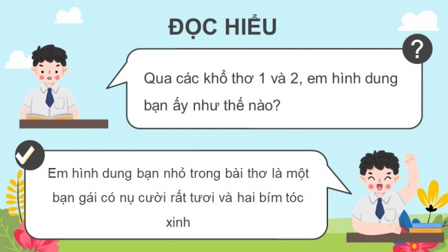 Soạn giáo án điện tử Tiếng Việt 4 CD Bài 9 Đọc 4: Buổi sáng đi học