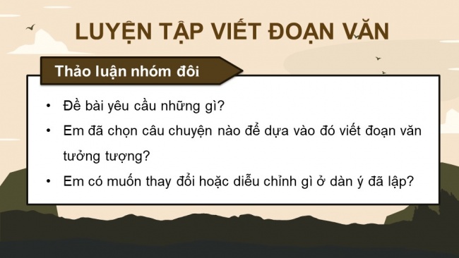 Soạn giáo án điện tử tiếng việt 4 KNTT Bài 19 Viết Đoạn văn tưởng tượng