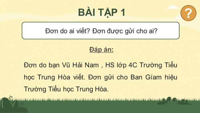 Soạn giáo án điện tử tiếng việt 4 KNTT Bài 23 Viết Tìm hiểu cách viết đơn